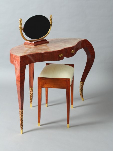 3 dressing room table pink ivory wood, yannick chastang 2014